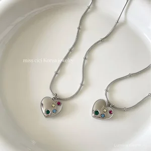 Tắm không cần nhặt lên Màu tình yêu ba chiều bằng thép titan phù hợp