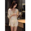 Bộ đồ ngủ mở phía trước dành cho nữ Bộ trang trí ren Thiết kế thanh lịch Loungewear cho giải trí trong nhà và thời gian nghỉ ngơi tại nhà hàng ngày