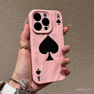 Ốp Bảo Vệ Điện Thoại Di Động Spade A Thẻ Chơi Thích Hợp Cho iPhone 16promax ip 17 17pro 11promax 11 12 13 14 promax 15promax 15pro 14plus Vỏ Linh Hoạt Chống Sốc