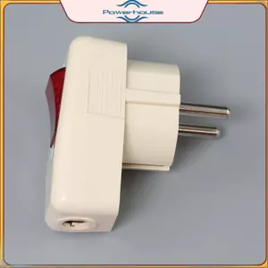 POWER Đức 16A 250V Phích cắm nguồn EU có công tắc BẬT / TẮT màu đỏ Đầu nối dây thụ thể loại E có thể sạc lại cho thiết bị.