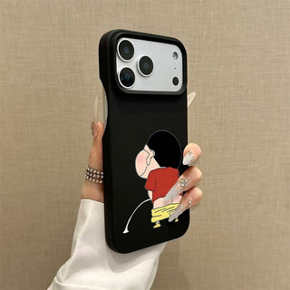 Ốp Bảo Vệ Silicon Lỏng Mềm Thích Hợp Cho iPhone 14 Pro Hoạt Hình Vui Nhộn Shin-Chan XSMax 17 Pro Max Không Khung 12 ProMax 15 Pro 11 13 Pro Max 16 Pro 14 XR