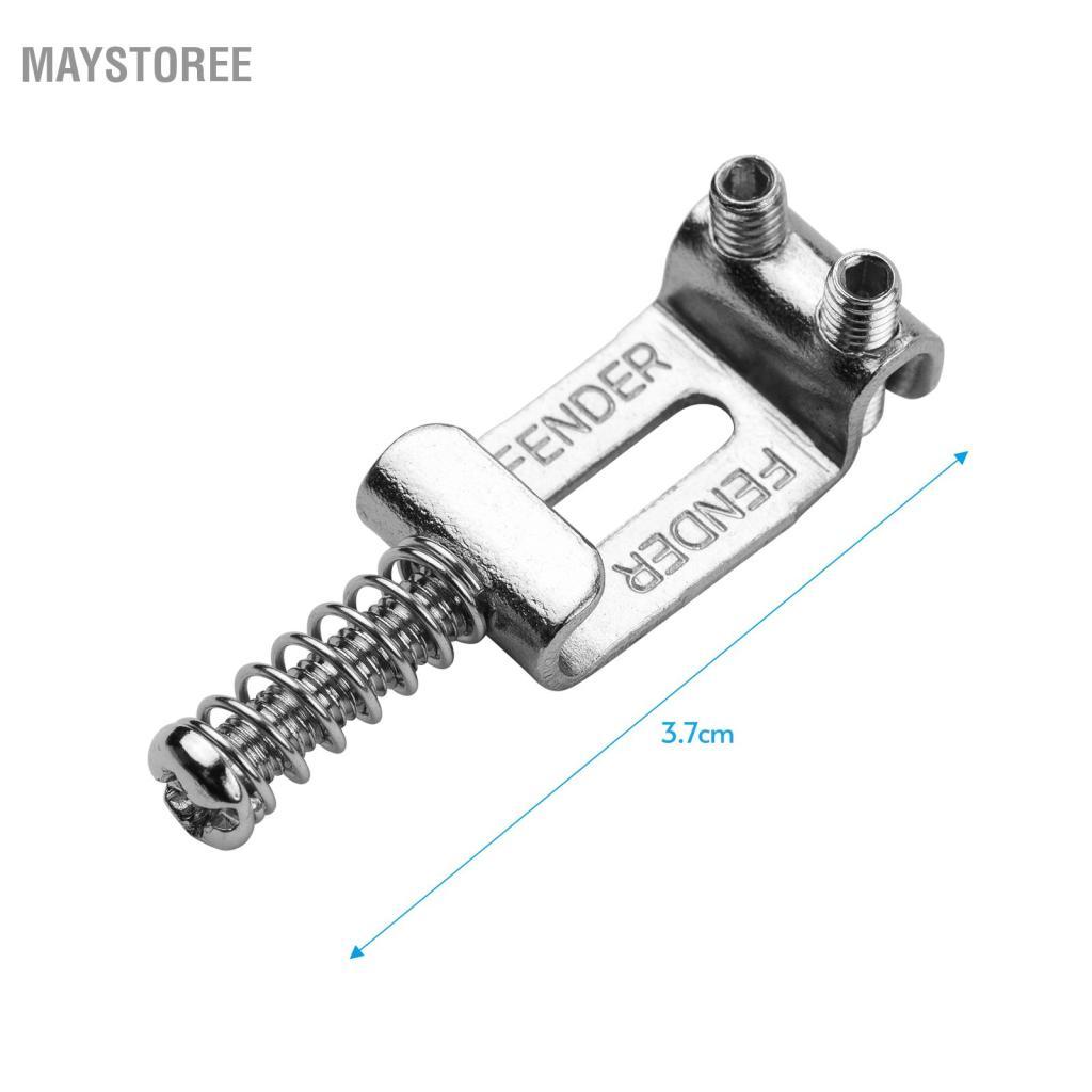 Maystoree 6 Yên ngựa đàn guitar Phụ tùng thay thế điện bằng kim loại cho đàn guitar ST Ngăn ngừa đứt dây Cải thiện âm sắc và duy trì với lò xo vít gắn