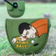 Golf Putter Vỏ Bảo Vệ Ngộ nghĩnh Thêu Giữa Putter Unisex Nam Châm Đóng Câu Lạc Bộ Bao