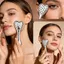 Thép không gỉ Gua Sha & Con lăn mặt 4 trong 1 Con lăn mặt dành cho chuyên gia thẩm mỹ Quà tặng Dụng cụ chăm sóc da cho nếp nhăn bọng mắt