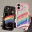 Ốp Lưng Cho Infinix Hot 60 Pro 70 Note 60 Smart 10 Plus 20 GT 50 Tecno Camon 50 40 Pro 5G Vỏ Điện Thoại Rainbow Graffiti Trái Tim Tình Yêu Camera Dễ Thương Bảo Vệ Chống Sốc TPU Kem Sóng