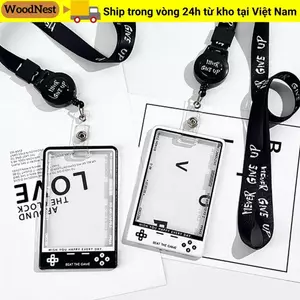 GỖ NHẤT 1 Cái Đựng Thẻ, Bảo Vệ Thẻ Sinh Viên Kpop Thời Trang Hàn Quốc, Màn Hình Sáng Tạo Có Dây Đựng Photocard Trong Suốt Đồ Dùng Học Sinh