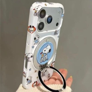Ốp điện thoại giá đỡ từ tính xoay 360 dễ thương cho iPhone17 Pro Max 16 15 Pro Max Bảo vệ Camera chống sốc Vỏ cứng chống rơi
