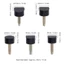 IFASIN 60 chiếc Đầu sửa chữa gót cao, Đệm gót chân & Cốc Pin Taps Dowel Lifts Mũ thay thế gót chân, Cần thiết 5 kích cỡ khác nhau Chân sửa chữa giày cho giày Stiletto
