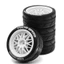 4 65mm 12mm Hex Rally Lốp Và Bánh Xe Trôi Nhựa RC Trên Đường Lốp Cho 1: 10 Tamiya XV01 XV02 TA06 TT01 TT02 PTG2 144001 A959 HPI KYOSHO