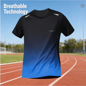 Áo thể thao ngắn tay YONEX unisex gradient khô nhanh và thoáng khí 3D hợp thời trang in gradient, quần vợt cỡ lớn, cầu lông, chạy bộ, đồng phục tập luyện đội