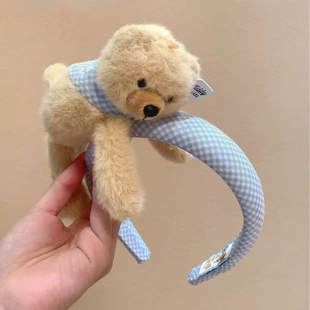 Dễ Thương Sang Trọng Gấu Bông Bụng Ban Nhạc Tóc Cho Bé Gái Tóc Xoăn Đuôi Ngựa Dây Buộc Tóc Cho Kiểu Phụ Kiện
