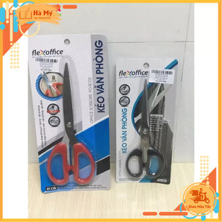 Kéo Văn Phòng Flexoffice Thiên Long FO-SC01 - Kéo Cắt Giấy Lưỡi Thép Không Gỉ Sắc Bén, Cao Cấp