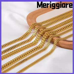 Dây chuyền Cuba bằng thép không gỉ MERIGGIARE, Dây chuyền lề đường bằng thép không gỉ rộng 5,5mm, Liên kết phẳng Chiều rộng 8mm Liên kết cáp DIY Dây chuyền làm đồ trang sức DIY Làm vòng cổ DIY