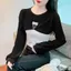 Không Đều Cao Cấp Ngắn Phong Cách Hot Girl Áo Nữ Đi Học Trở Lại Trường Mặc Mùa Xuân Mỏng Phong Cách Bên Trong Áo Hai Mảnh Phù Hợp Với