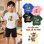 Áo ngắn tay bé trai 10-40kg Thấm hút mồ hôi mềm mại Cho bé 2-12 tuổi