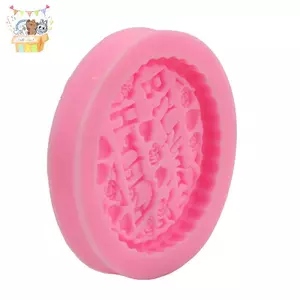 Khuôn nướng bánh silicon chúc mừng sinh nhật Sugarcraft Chocolate Cupcake Khuôn nướng bánh kẹo mềm Dụng cụ trang trí bánh ELWW