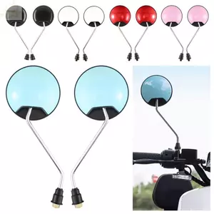 AWNGD 1 Cặp Gương Chiếu Hậu Xe Đạp Điện, Mirro Phản Quang Xoay 360 Độ Chủ Đề 8 Mm, Đa Năng Retrofit Convex Gương Ngược Nhiều Màu Sắc Cho Yadei Lovemai
