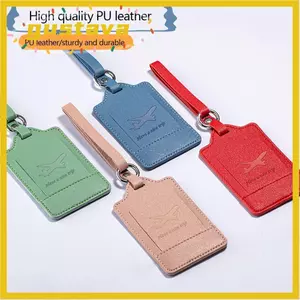 Thẻ hành lý GUSTAVA, Nhãn địa chỉ vali chống mất bền bỉ, Phụ kiện du lịch di động bằng da PU sáng tạo bền bỉ dành cho nam giới