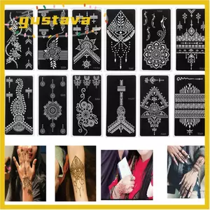 GUSTAVA Henna Mẫu Sticker Trang Điểm Làm Đẹp DIY Body Art