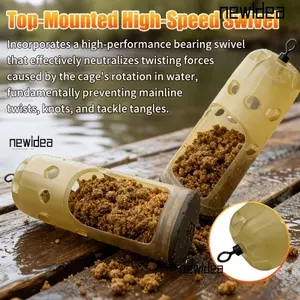 NEWIDEA Cá Chép Câu Cá Mồi Lồng, 30-60g Trọng Lượng Lỗ Thiết Kế Phương Pháp Ăn, Mồi Câu Cá Giá Đỡ Cửa Sổ Phong Cách Ăn Giải Quyết
