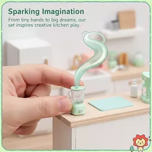 Bộ đồ chơi nhà bếp tương tác cho trẻ em với nồi cơm điện Mini và máy ép trái cây để đóng vai