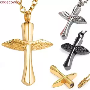 COCODECOVED Trang Sức 1 Chiếc Lưu Niệm Thời Trang Đôi Cánh Thiên Thần Cho Tro Lửa