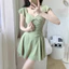 MXKA Một Mảnh Đồ Bơi Nữ 2025 Phong Cách Mới Mỏng Hơn Nhìn Bao Bụng Bảo Vệ Váy Phong Cách Đi Biển Kỳ Nghỉ Mùa Xuân Nóng Nguyên Chất Desire Bơi Nữ