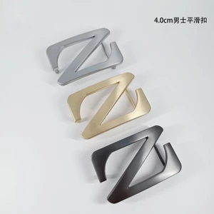 Khóa thắt lưng chống rỉ cho nam 00516 / Hợp kim kẽm / Chiều rộng bên trong 4.0cm / Chống mài mòn không phai / Khóa thắt lưng bảng trơn tru / Đầu thay thế chữ Z / Phụ kiện thắt lưng quần