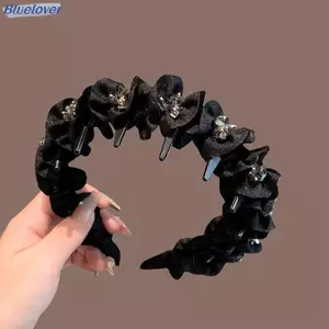 Bluelover Thanh Lịch Tính Khí Kim Cương Giả Thiết Kế Băng Đô Quấn Tóc Cho Nữ Đeo Hàng Ngày Mũ Chống Trơn Trượt Rửa Mặt Phụ Kiện Tóc Mới