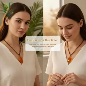 Hổ Phách Nelace Cho Nữ Mặt Dây Chuyền Hạt Mật Ong Brazil Quà Ngày Lễ Trang Sức Thanh Lịch Cho Tiệc Cưới