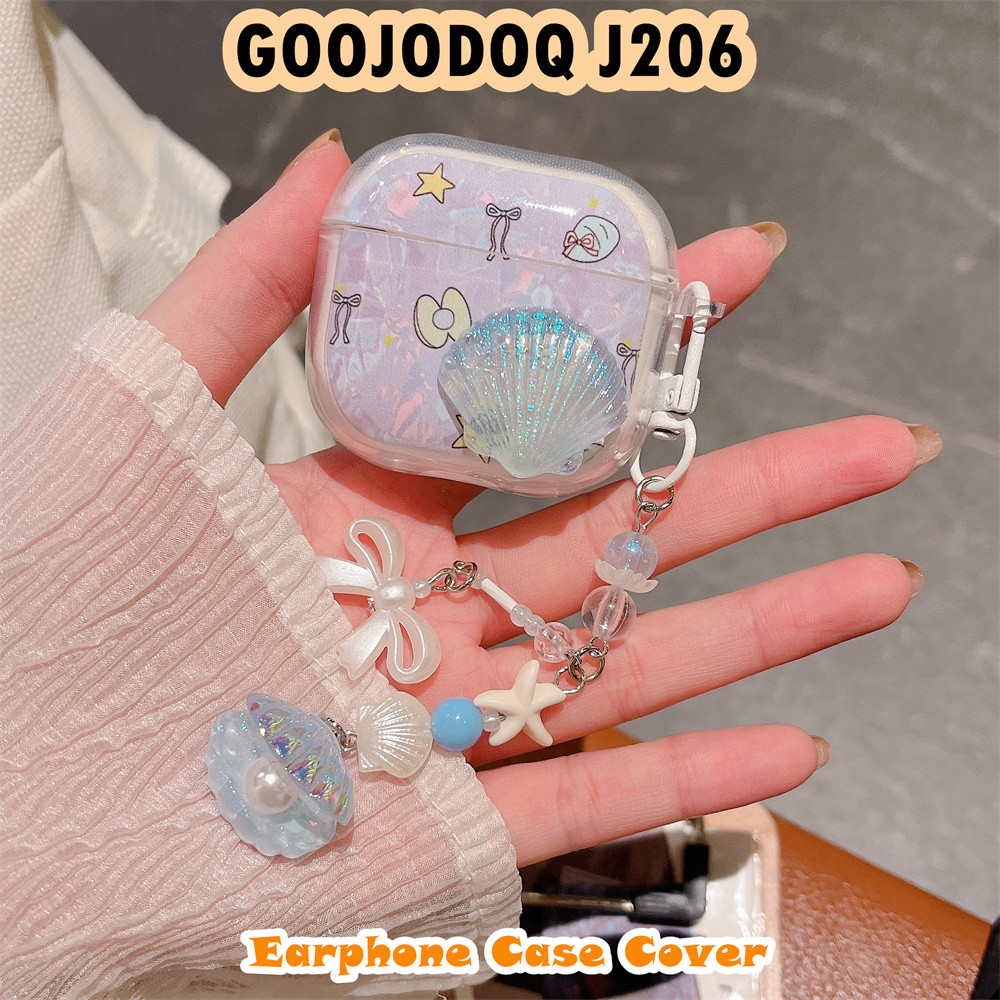 GOOJODOQ [Ngôi sao tương lai] Dành cho Ốp lưng GOOOJDOQ J206 Vỏ tai nghe silicon mềm Họa tiết bướm màu hồng