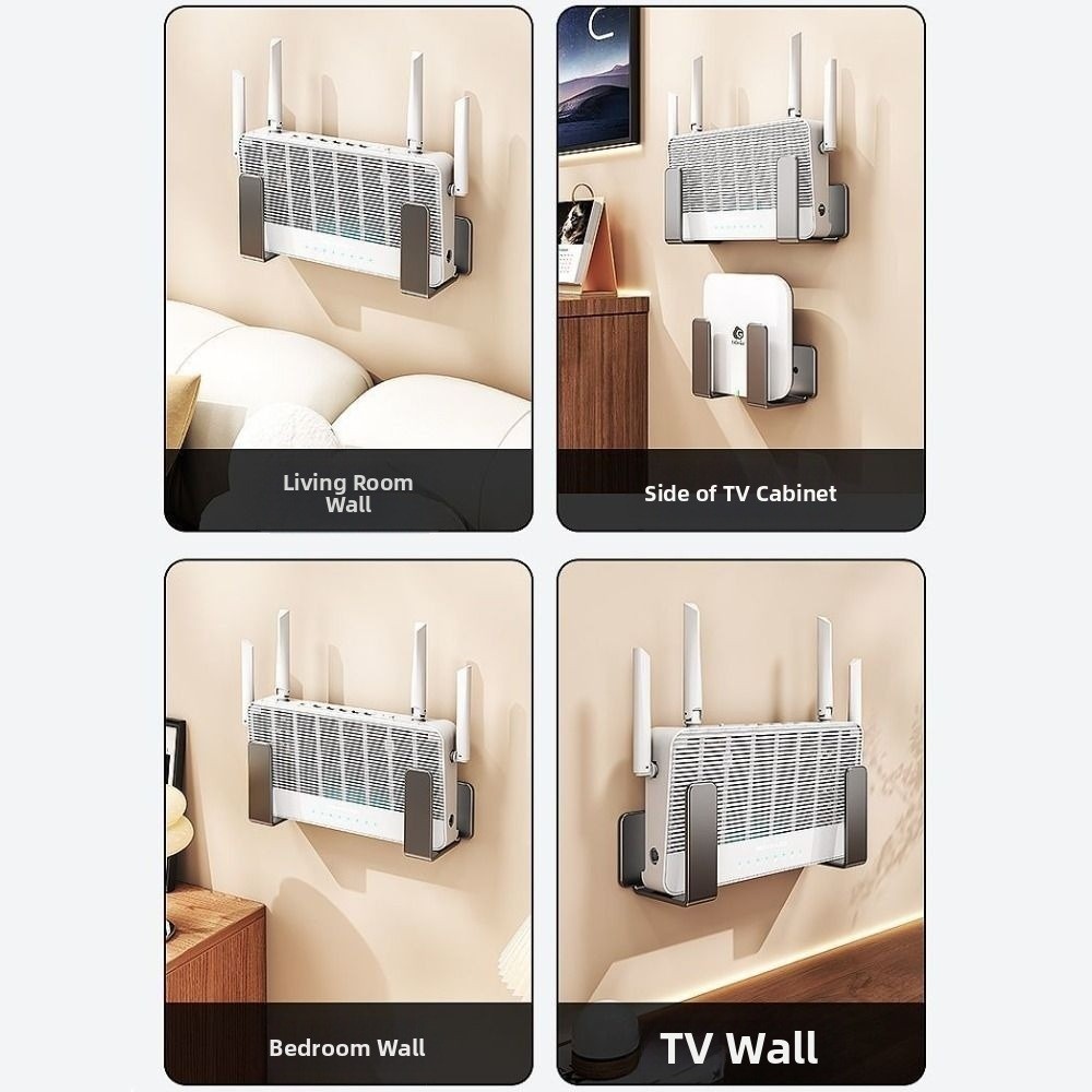 Giá đỡ dải nguồn bộ định tuyến DAYBREAK, Giá đỡ định vị Wifi đa chức năng, Giá đỡ treo tường bằng thép Carbon bền bỉ Tiết kiệm không gian Giá đỡ tường