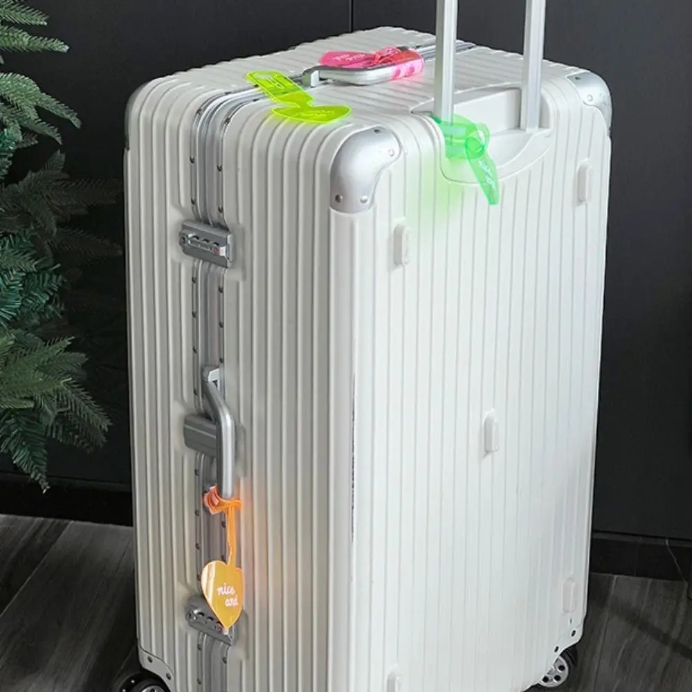 2 Chiếc Thẻ Hành Lý Màu Huỳnh Quang Chống Mài Mòn Chống Mất Nhãn Màu Sắc Tươi Sáng Thẻ Túi Linh Hoạt