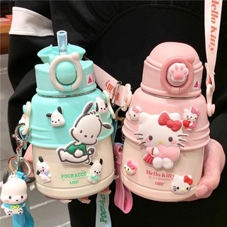 316 Thép Không Gỉ 600ml Hello Kitty Bình Giữ Nhiệt Cho Bé Gái Đẹp Dễ Thương Di Động Dung Tích Lớn Cốc Cà Phê Sinh Viên Uống Ấm Siêu Tốc