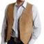 Men's Suedes Vest Cowboy Style Western Waistcoat Casual Slim Fit Suit Vest
