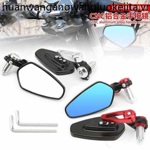 Tay Cầm Xe Máy Gương Sửa Đổi Xe Điện Gương Đảo Chiều Lò Xo Breeze Huanglong Retro Tay Cầm Có Thể Điều Chỉnh Gương Đa Năng