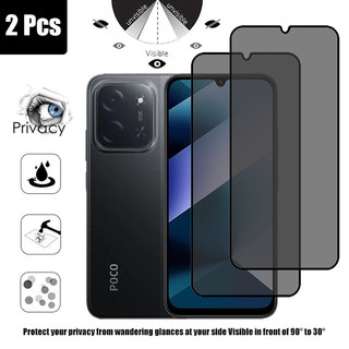 1-2 Chiếc POCO C85 5G Kính Cường Lực Chống peeping Bảo Vệ Màn Hình Riêng Tư Cho Xiaomi POCO M7 Plus F7 F6 C65 X6 M6 X5 Pro C75 C71 C61 4G 5G