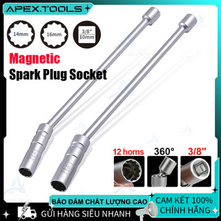 Tháo Bugi Chìa Ống Nam Châm 14mm 16mm Kéo Dài 12 Góc - 3/8" Dụng Cụ Sửa Chữa Ô Tô