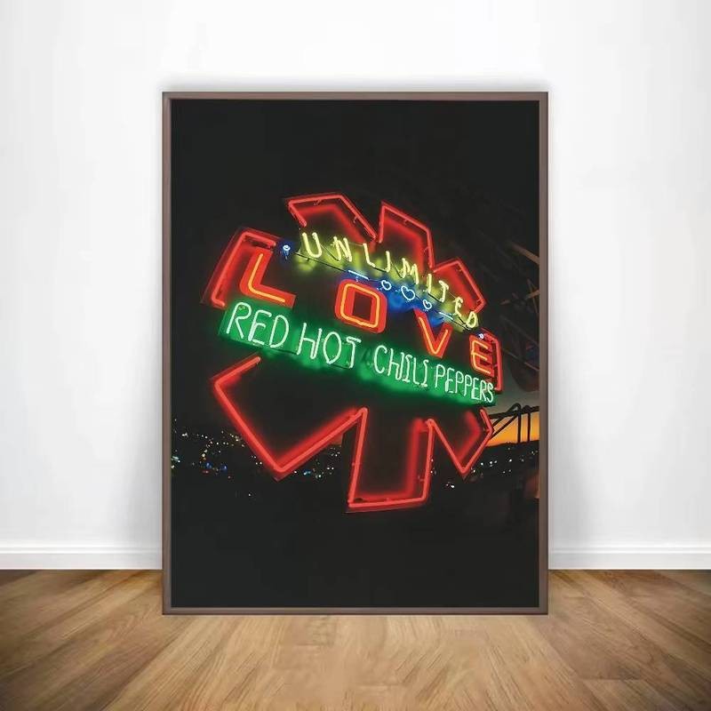Tiêu Ớt Nóng Đỏ (R-Red H-Hot C-Chili P-Peppers) Poster Phòng Trưng Bày In Canvas Trang Trí Nhà Cửa Phòng Khách