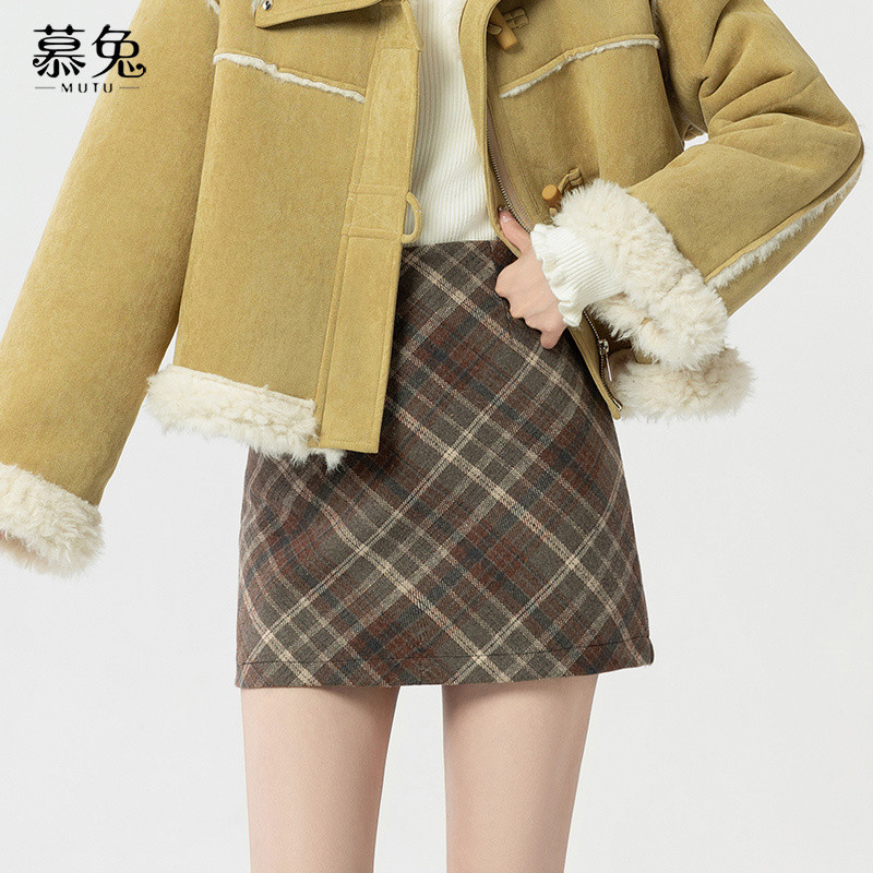Mutu Preppy Phong Cách Phù Hợp Với jk Váy Kẻ Sọc Nữ Mùa Xuân 2026 Phong Cách Mới Nhỏ Cao Cấp Chữ a Váy Hip-Packed
