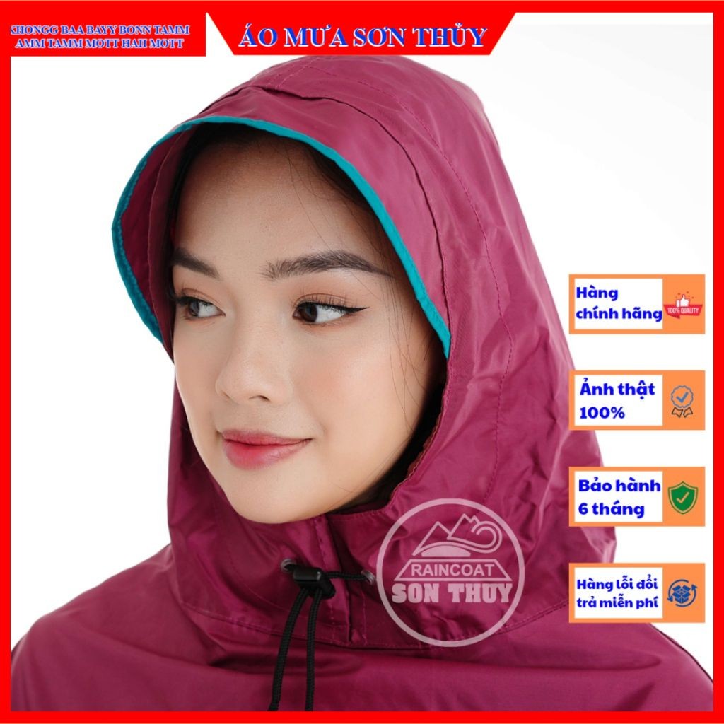 (K27) Áo mưa không kính, không lỗ xỏ gương K27 chính hãng Sơn Thủy, áo mưa siêu nhẹ thời trang cao cấp  aomuasonthuyhn