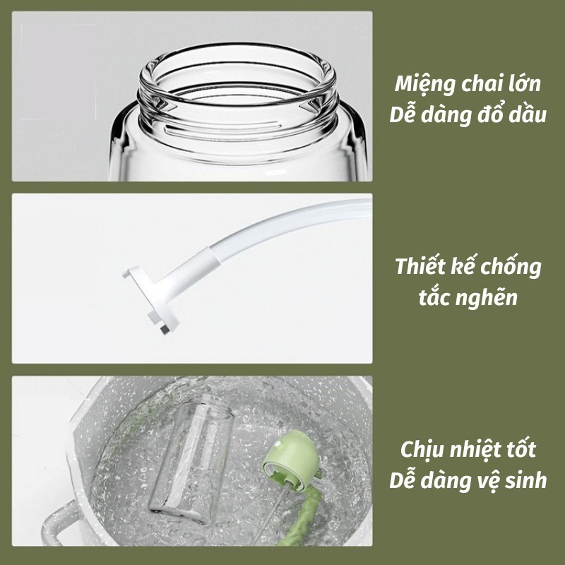 M7 Bình Đựng Dầu Ăn  Thích Hợp Cho Nhiều Loại Chất Lỏng Thiết Kế Chống Tràn MALAN