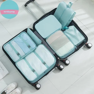 SUND 7 Chiếc Kích Thước Lớn Du Lịch Tổ Chức Vali Di Động Tổ Chức Quần Áo Giày Túi Trang Điểm Hành Lý Tổ Chức Du Lịch Túi Bảo Quản VN