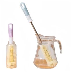 Bàn chải làm sạch bình sữa cho bé / Bàn chải Carafe thủy tinh có tay cầm dài góc phải đa chức năng / Cerek cawan / botol bayi /