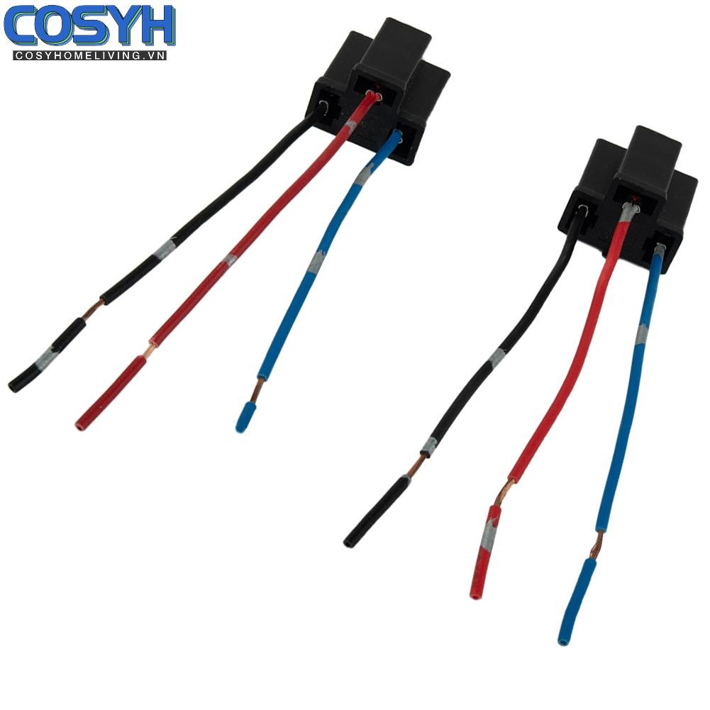 <cosyh>Ultra Durable H4 3 Pin Headlight Connector Plug Socket with Copper Core Material