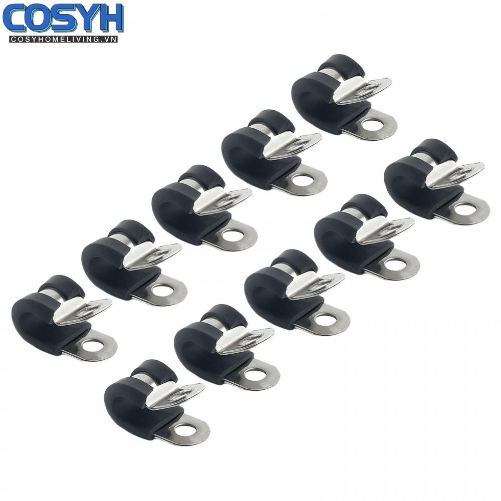 <cosyh>Rubber Lined Pipe Clamp 6mm/8mm/10mm EPDM Rubber Temperature -40 °Cto+120°C
