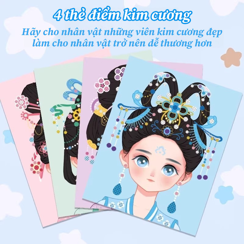 Sổ Tay Trang Điểm Dạng Quai Xách Bướm - Đồ Chơi Trang Điểm Công Chúa, Kèm Tranh Tô Vẽ Và Cắt Dán, Cho Bé Gái
