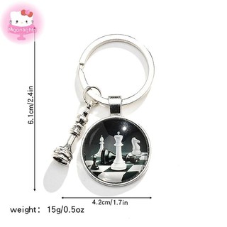 Moonlights Thời Trang Cờ Vua Móc Khóa Cờ Vua Xe Ô Tô Móc Khóa EN