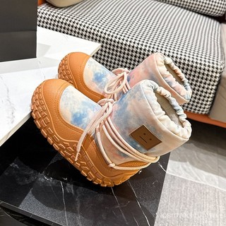 Giày thể thao ngoài trời cho nữ: bốt cotton giữ ấm, trượt tuyết chống nước chống trượt