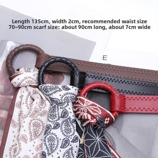 Thắt lưng ruy băng lụa nữ NECKLACEMASK, Thắt lưng cổ điển bằng da PU, Thắt lưng thường ngày Punk Retro